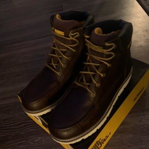 Brand New! Never Worn Dewalt Boots, Size 14, Brown, Flex Moc.
